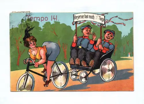 Litho Scherz Humor Reserve Soldaten 1912