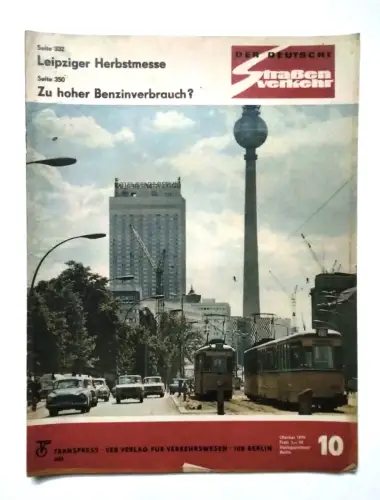 Der Deutsche Straßenverkehr 1970 Nr 10 Leipziger Herbstmesse Zeitschrift DDR
