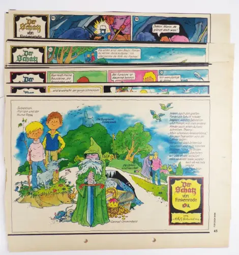 DDR Comic Der Schatz von Finkenrode Schwalme aus Zeitschrift Für Dich 1980