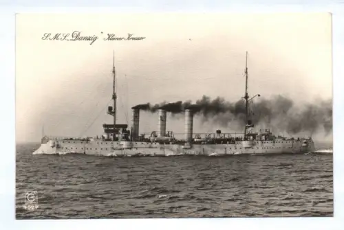 Ak SMS Danzig Kleiner Kreuzer WW1 Kaiserliche Marine