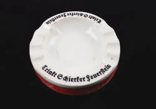 Schierker Feuerstein Aschenbecher Vintage Reklame Sammler
