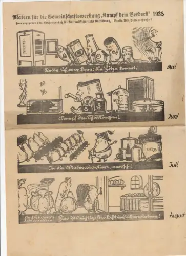 Kampf dem Verderb 1938 Lebensmittel Ressource Einmachen Einkellern