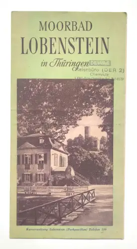 Reiseprospekt Moorbad Lobenstein Thüringen 1950