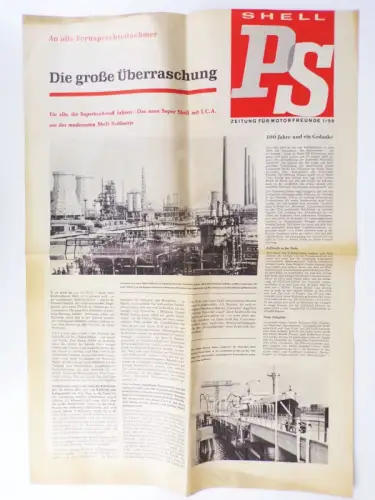 Shell PS Zeitung für Motorfreunde 1959 Nummer 1 