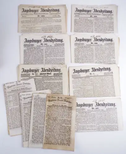 Augsburger Abendzeitung und Augsburger Neueste Nachrichten 1864 bis 1855
