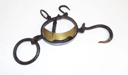 Alte Sackwaage Federwaage Mondwaage vintage Handwaage Antik