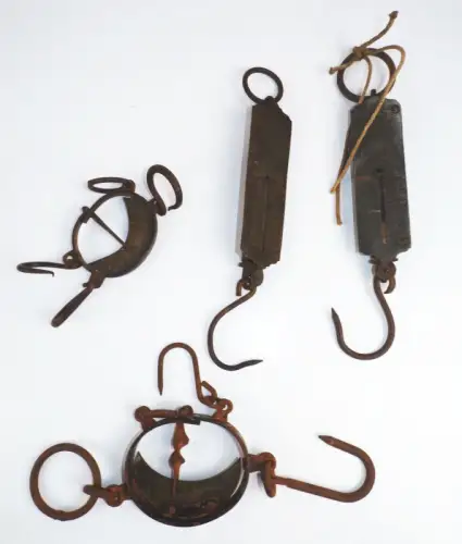 Alte Handwaagen Metall Waagen 4 Stück 