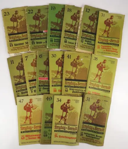 Konvolut Landkarten Freytag und Berndt Touristenkarten Alpen 17 Stück