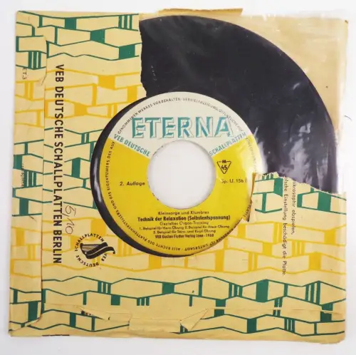 Kleinsorge und Klumbies Technik der Relaxation Selbstentspannung Eterna Single