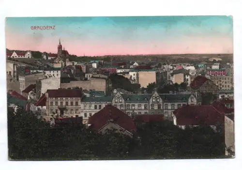 Ak Graudenz koloriert 1915 Feldpost