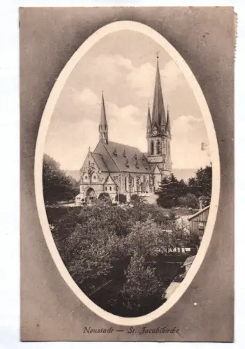Ak Neustadt Sachsen St. Jacobikirche 1921 Elbgau Sängerbundfest Stempel