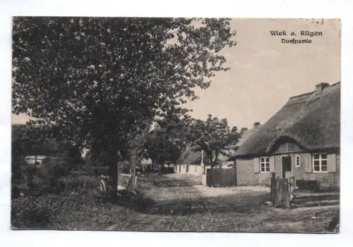 Ak Wiek auf Rügen Dorfpartie