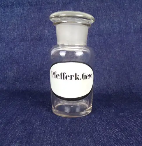 Flasche Pfefferkuchengewürz Vorratsgefäß Deko 100 ml altes Küchenutensil 