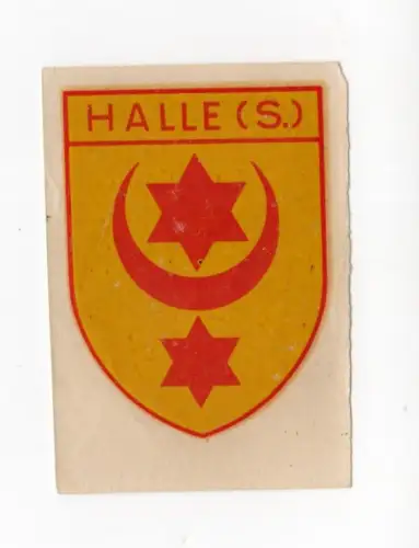 Altes Abziehbild Halle Saale DDR