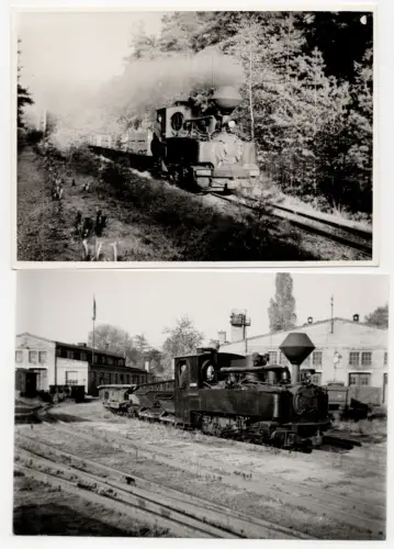 2 x Foto Waldeisenbahn Muskau DDR Dampflok