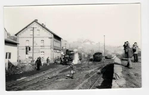 Foto Jöhstadt 1979 Dampflok Bahnhof