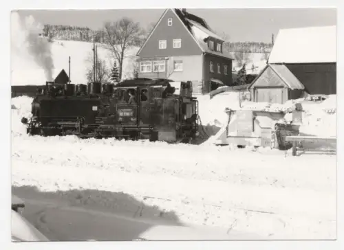 Foto Hammerunterwiesenthal 1983 Winter Dampflokomotive 991790-7