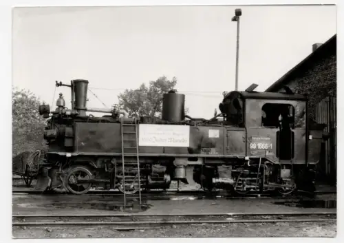 Foto Mügeln Dampflok 991566-1 DDR Eisenbahn