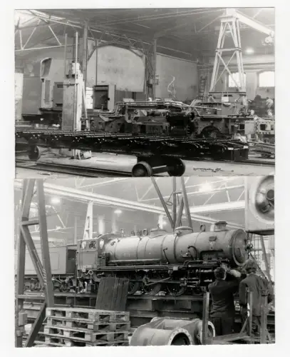 2 x Foto RAW wohl Berlin Pankow Dampflok Werkstatt DDR Deutsche Reichsbahn