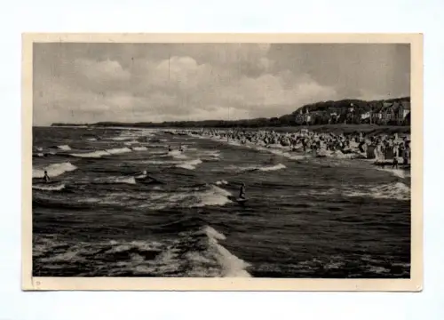 Ak Ostseebad Zinnowitz Strand Meer Wellen