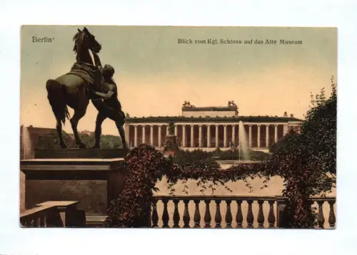 Künstler Ak Berlin Blick vom Königlichen Schloss auf das Alte Museum 1914