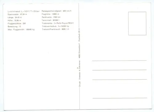 Ak Lockhead L-1011 TriStar Flugzeug LTU