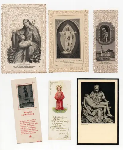 Lot alte Heiligenbilder Spitzenbild Andachtsbild holy cards