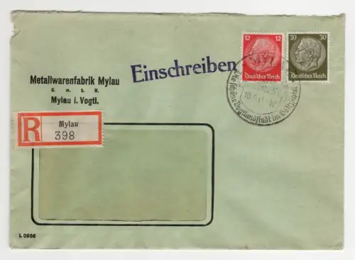 R-Brief Mylau Metallwarenfabrik Vogtland 1941