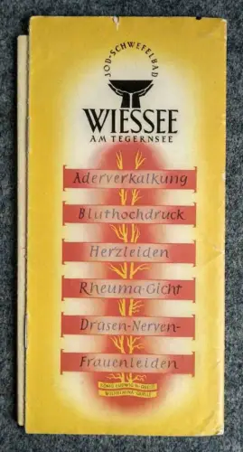 Bad Wiessee am Tegernsee Jod Schwefelbad Reiseprospekt 1954