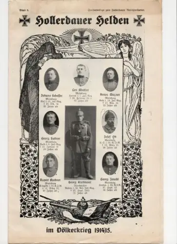 Hollerdauer Helden Völkerkrieg 1914 1915 Gefallene Soldaten