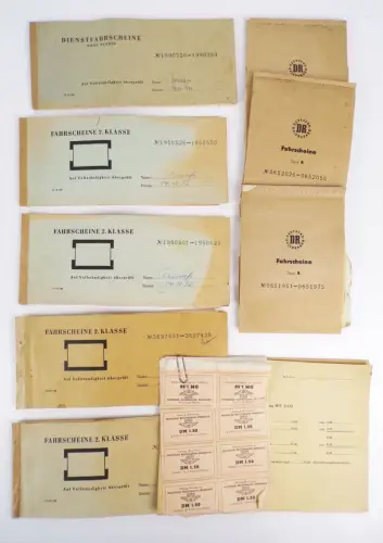 Konvolut Fahrschein Hefte Reichsbahn Fahrkarten Dienstfahrscheine Gräfenroda