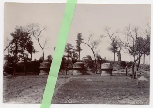 Altes Foto Chinesische Gräber Ming China 1900 old nahe Beijing Peking photo