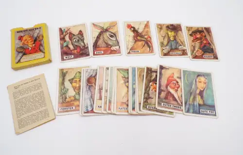 DDR Kartenspiel Seid Ihr alle da Schwarzer Peter Kasperle 1963 Erler Reichold