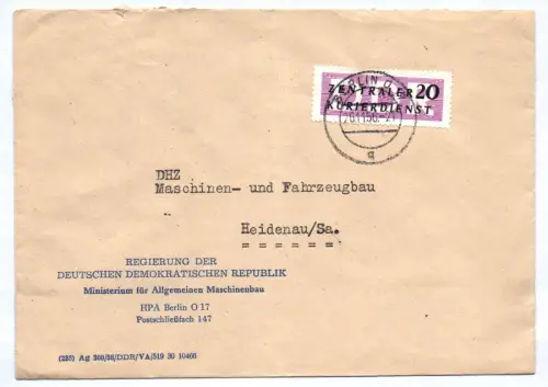 ZKD Brief Regierung der Deutschen Demokratischen Republik 1956