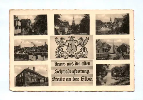 Ak Gruss aus der alten Schwedenfestung Stade an der Elbe 1940