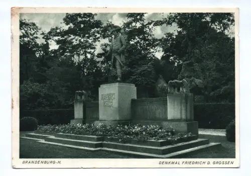 Ak Brandenburg Havel Denkmal Friedrich des Grossen 1938
