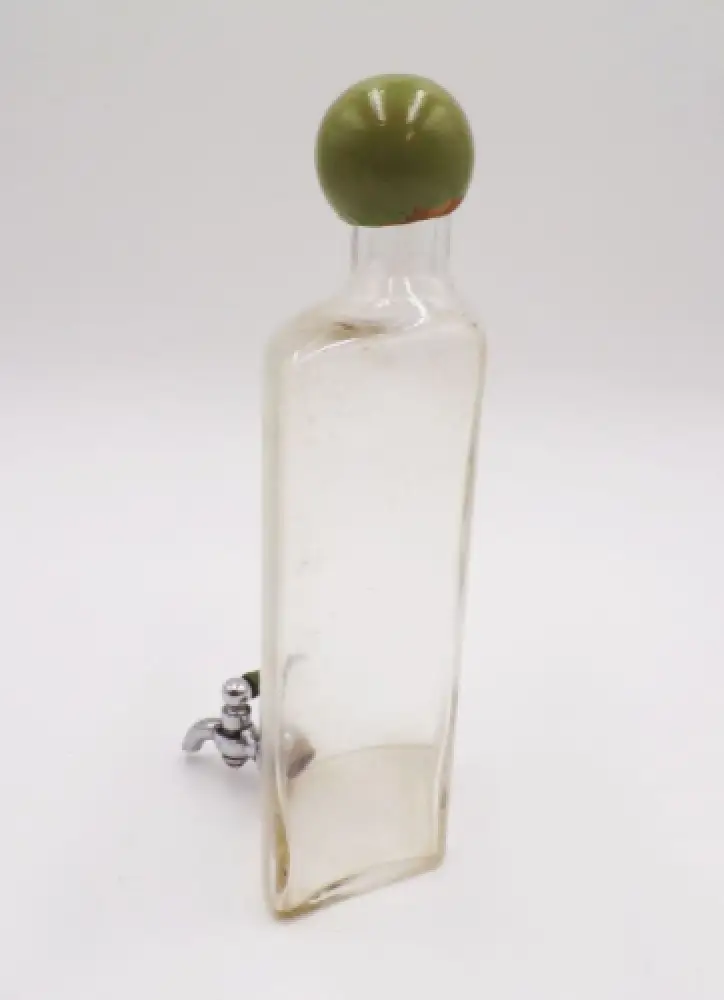 Alte Spender Haarwasser Frisör Barbier Glas 3 Stück Deko 1