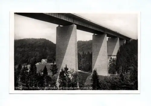 Foto Ak Die größte Reichsautobahnbrücke bei Siebenlehn Nossen in Sachsen 1930