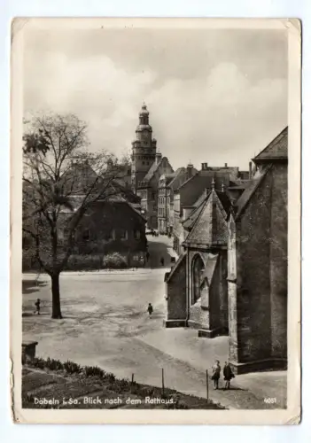 Foto Ak Döbeln in Sachsen Blick nach dem Rathaus DDR