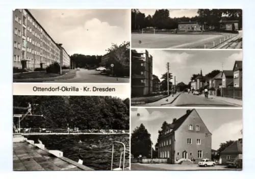 Ak Ottendorf-Okrilla Kreis Dresden 1984 AWG Teichwiesenbad Sportstadion Post