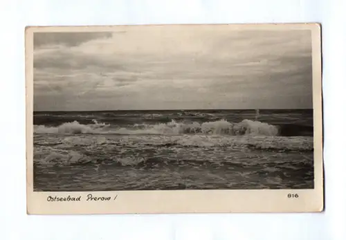 Ak Ostseebad Prerow Wellen Meer 1956
