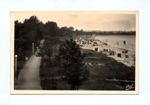 Ak Ostseebad Boltenhagen Strand und Strandpromenade 1954