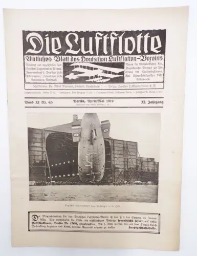 Die Luftflotte 1919 Amtliches Blatt des deutschen Luftflotten Vereins 