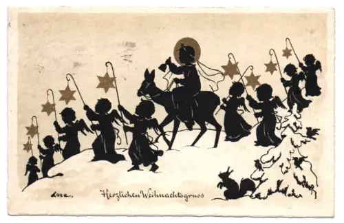 Ak Herzlichen Weihnachtsgruss Loze 1938 Engel