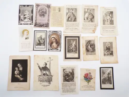 Lot alte Heiligenbilder Andachtsbilder Sterbebild 