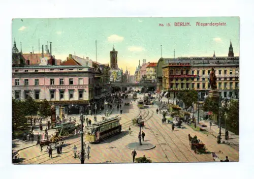 Künstler Ak Berlin Alexanderplatz 1911