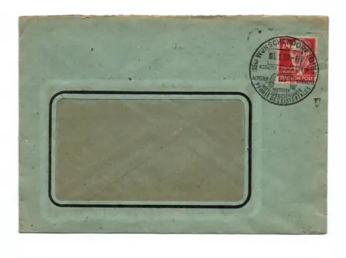 Briefkuvert Wünschendorf Elster 1950 Pforte des Elstertales
