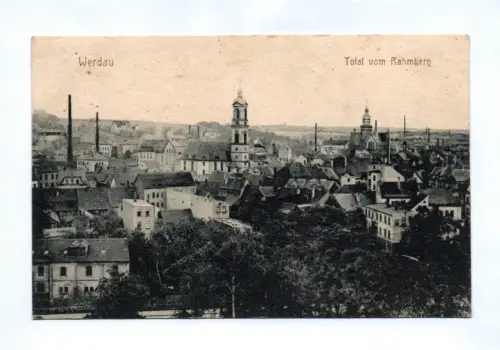 Ak Werdau Total vom Rahmberg 1915