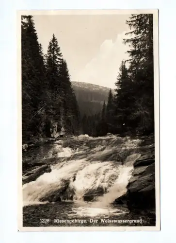Foto Ak Riesengebirge Der Weisswassergrund 1933 Böhmen
