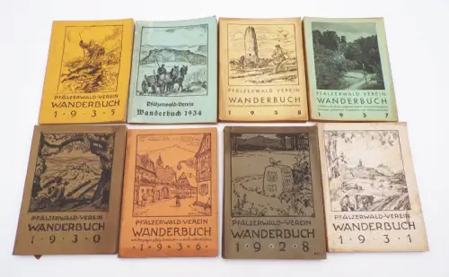 Pfälzerwald Verein Wanderbuch 8 Stück Oberpfalz Pfalz Antiquarische Bücher